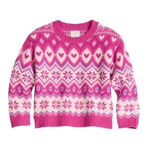 Детский джемпер с жаккардовым узором для девочки Jumping Beans