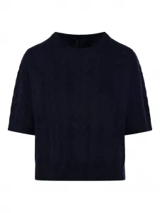 Вязаный джемпер с короткими рукавами 'S Max Mara, синий