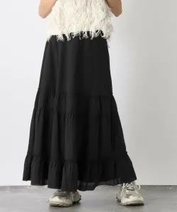 Многоярусная юбка из хлопка Jeanasis, цвет Black(09)