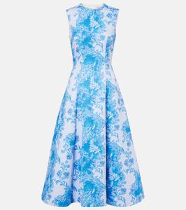 Макси-платье Мара Emilia Wickstead, Damask Floral Blue