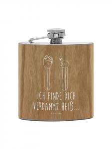 Mr. & Mrs. Panda Фляжка спичек с надписью коричневого цвета