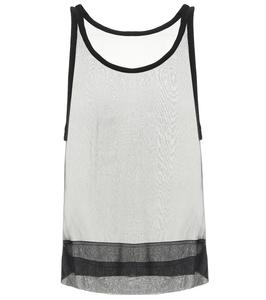 Майка из шелкового шифона Valentino Valentino, черный