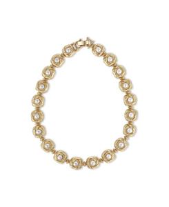 Ожерелье Канарейка RETRO CHIC, Gold & white