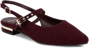 Женские балетки с ремешком сзади Jones New York - классические туфли с заостренным носком, задними ремешками и низким каблуком