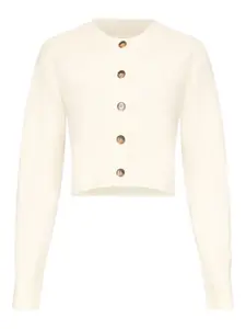 Кашемировый кардиган в рубчик LouLou de Saison, белый