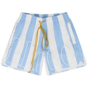 Плавки Rhude Logo Striped Swim Trunks, Blue