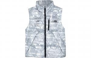 Пуховик и с переплетенным принтом по всей поверхности для подростков Skechers, серый/белый