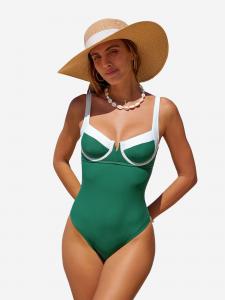 Cupshe Балконет купальник 'CAA12E4L009QC' в зеленом цвете