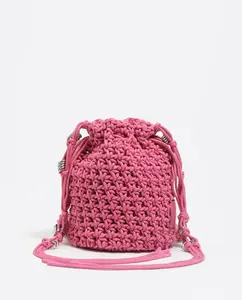 Бордовая женская сумка через плечо из нейлона Bimba y Lola