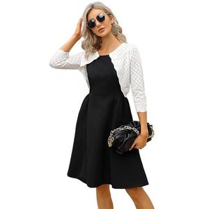 Женский кардиган с кружевными рукавами 3/4 и открытой передней частью Seoria, White