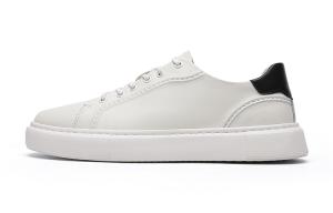 Мужские белые скейтерские кеды Low Top на размер больше CROWN