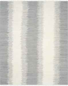 SAFAVIEH ковер 244 x 305 см - коллекция Montauk - большой - Grey, ручной работы хлопок, дизайн с бахромой в полоску, идеально для гостиной, спальни, офиса, столовой (MTK751K)