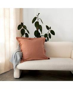 Европодушка из французского льна с фланцем Bokser Home, бежевый