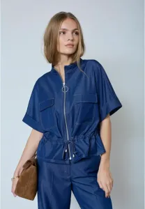 Блузка из махровой ткани с пуговицами Co'Couture, Navy