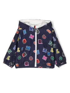 Непромокаемая куртка с капюшоном Moncler Enfant, синий