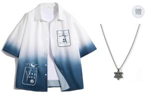 Рубашка унисекс CSKS, Черный (в комплекте с ожерельем)