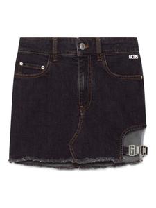 Джинсовая мини-юбка GCDS, черный