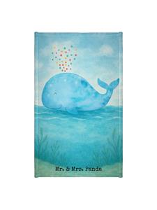 Mr. & Mrs. Panda Полотенце с рисунком в виде китовых конфетти, без надписи, белого цвета