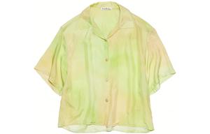 Тай-дай полупрозрачная рубашка Acne Studios, зеленый