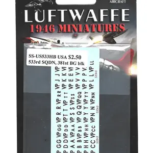 США, 533-я эскадрилья, 381-я BG, чёрная — буквы на фюзеляже, Decals - Blue Sky