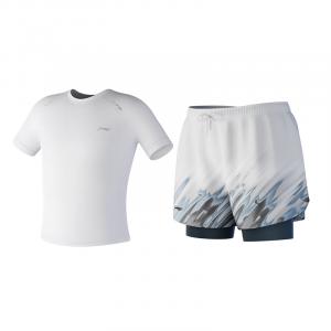 Мужская футболка для бадминтона дышащая удобная LINING, белый