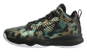 Баскетбольные кроссовки мужские среднего размера, камуфляж зеленый Peak