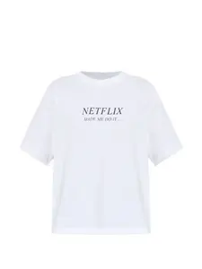 Футболка с принтом-слоганом Victoria Beckham, белый