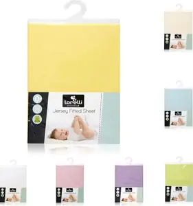 Простыня на резинке Baby Bed Jersey 120 x 60 см, стираемая, желтого цвета Lorelli