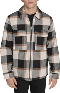 Мужская клетчатая куртка Levi's с двумя карманами, Black/Caramel Plaid