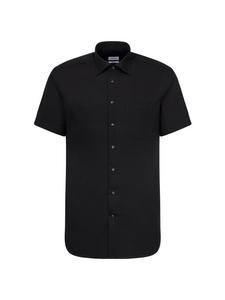 Деловая рубашка стандартный короткий рукав Seidensticker, черный