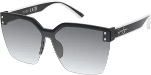 Женские солнцезащитные очки Jessica Simpson J5686 увеличенного квадратного размера с защитой от УФ-излучения UV400, Black White