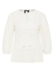 DreiMaster Женская блузка-рубашка с кружевом, кремового цвета