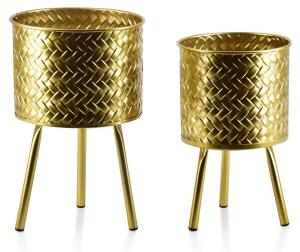 Цветочный горшок Mondex mit Füßen Swen 2 шт, золотой