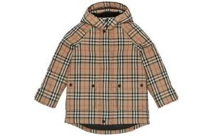 Детская утепленная куртка Burberry, бежевый