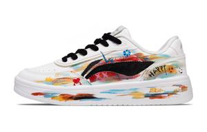 LINING Женские нескользящие и износостойкие низкие кроссовки для скейтбординга Su, увеличивающие рост, белые и розовые