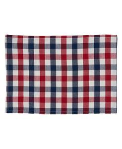 Набор подставок для столовых приборов в клеточку в клетку, 4 шт Saro Lifestyle, красный