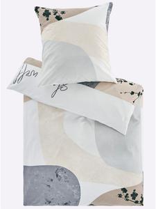 Heine Постельное белье с принтом в бело-серых тонах