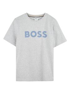 BOSS Kidswear футболка с логотипом, серый
