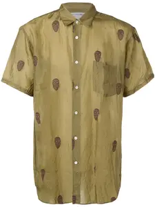 Рубашка с принтом масок Comme Des Garçons Shirt, зеленый