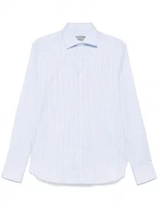 Рубашка в клетку гингем Canali, синий