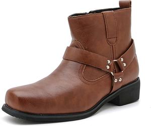 Мужские джинсовые ботинки Модные городские деловые повседневные формальные ботинки Легкие прогулочные офисные униформы Банкетные свадебные костюмы Высокие кожаные туфли, черные, коричневые Generic