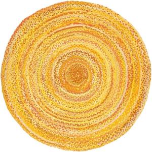 Ковер SAFAVIEH, 92 x 92 см,  Braided Collection Gold BRD452D ручной работы в стиле кантри коттедж, двусторонний, хлопковый