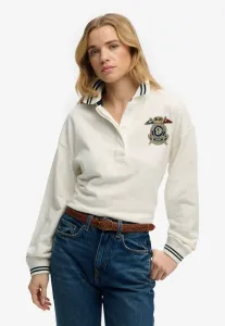 Регбийная рубашка-поло с эмблемой Superdry & Co, Off White