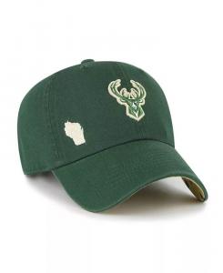 Женская кепка Hunter Green Milwaukee Bucks Confetti Undervisor Clean Up Adjustable '47 Brand