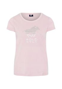 Футболка со сверкающим декором POLO SYLT, цвет Pink Lady