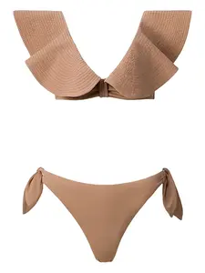 Бикини с оборками от Marina SOFIA ERHAN, коричневый