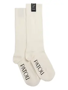 Носки в рубчик с логотипом PATOU, нейтральный