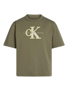 Футболка с вышитым логотипом Calvin Klein Kids, зеленый