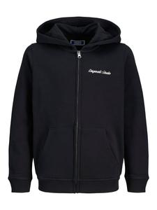 JACK & JONES Junior Куртка с капюшоном, черная