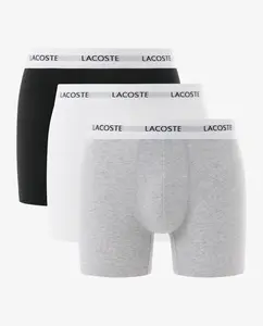 Набор из 3 эластичных хлопковых трусов с логотипом на поясе Lacoste, многоцветный